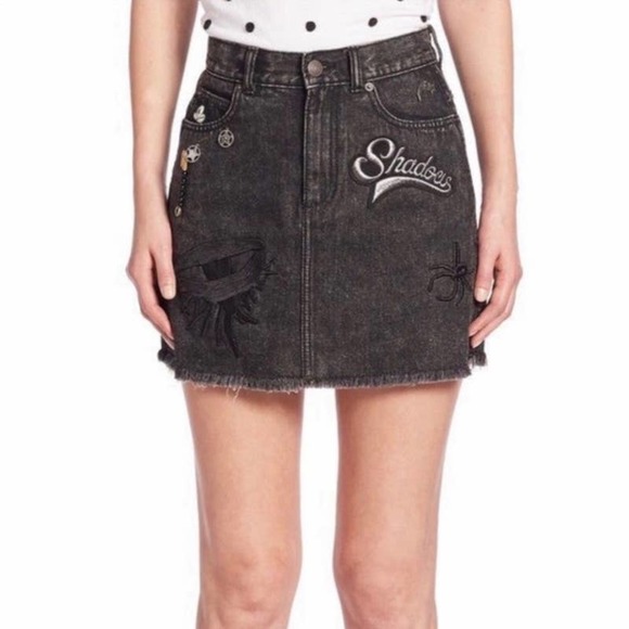 Marc Jacobs Embellished Denim Mini Skirt - RARE Size 27 - Picture 10 of 15
